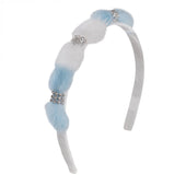 Girls Pale Blue Fur Hairband